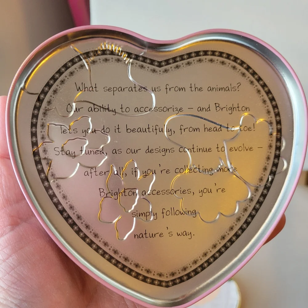 Brighton Heart-Shaped Tin ~ Pretty Boho Floral Pattern ~ VGUC